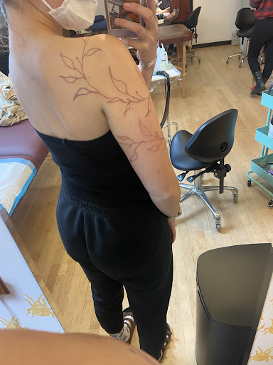 Explore plumeria tattoo ideas, creative tattoo ideas in Duluth, available at Peach Tattoo