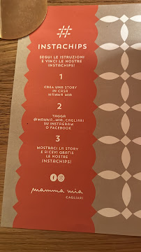 Pizzeria Mamma mia à Cagliari carte