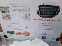 Menu / carte de Le Chêne de l’Empereur chez calou à Grasse