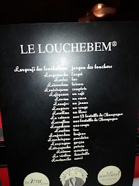 Restaurant français Le Louchebem à Paris (le menu)