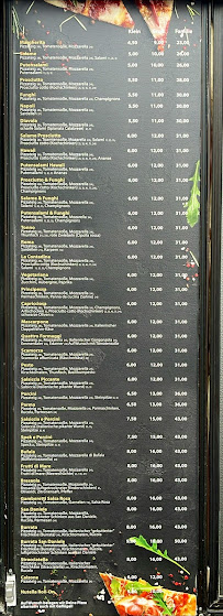 Carte du Pizzeria Bella Italia à Wolfsburg