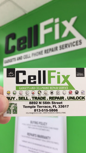 Cell Phone Store «CELLFIX - CELLPHONE REPAIR- TEMPLE TERRACE», reviews and photos, 8892 N 56th St, Temple Terrace, FL 33617, USA