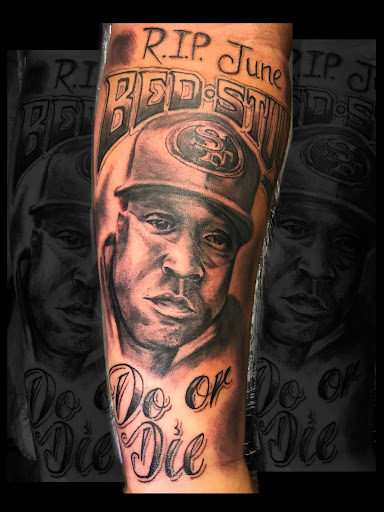 Explore tattoo ideas on the side, creative tattoo ideas in Atlanta, available at Iron Palm Tattoos & Body Piercing Atlanta