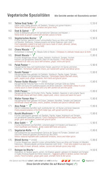 Indisches Restaurant Swagat à Kirchheim unter Teck menu