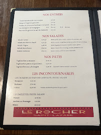 Menu / carte de Le Rocher Saint-Lazare à Paris
