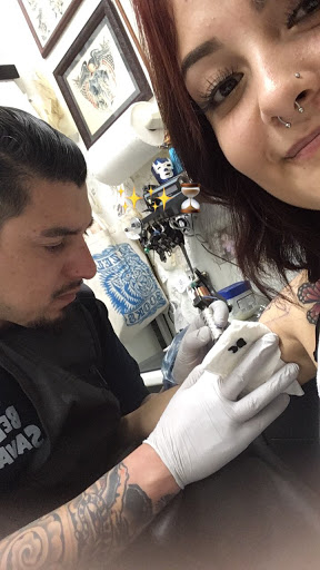 Explore front thigh tattoo ideas for women, creative tattoo ideas in Chula Vista, available at Big Leftys Tattoo & Body Piercing