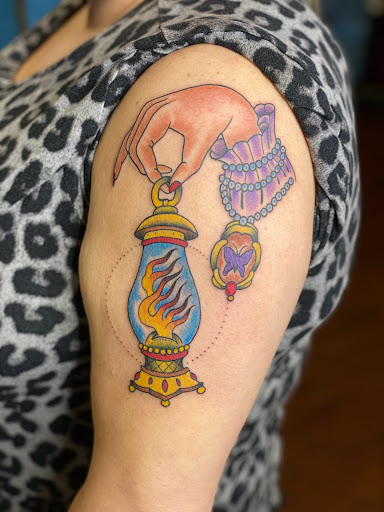 Explore gastric sleeve tattoo ideas, creative tattoo ideas in Modesto, available at Inkwell Tattoo