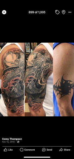 Explore tattoo ideas to cover up a name, creative tattoo ideas in Butler, available at Lost Dog Tattoo