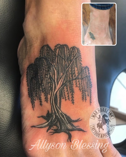 Explore mirrored tattoo ideas, creative tattoo ideas in Kent, available at War Horse Ink