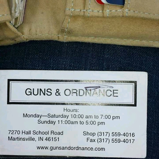 Gun Shop «Guns & Ordnance», reviews and photos, 7270 N Hall School Rd, Martinsville, IN 46151, USA