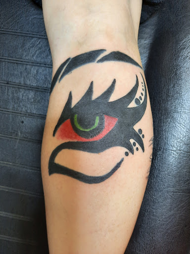 Explore witch moon tattoo ideas, creative tattoo ideas in Angola, available at Hoodlum Ink