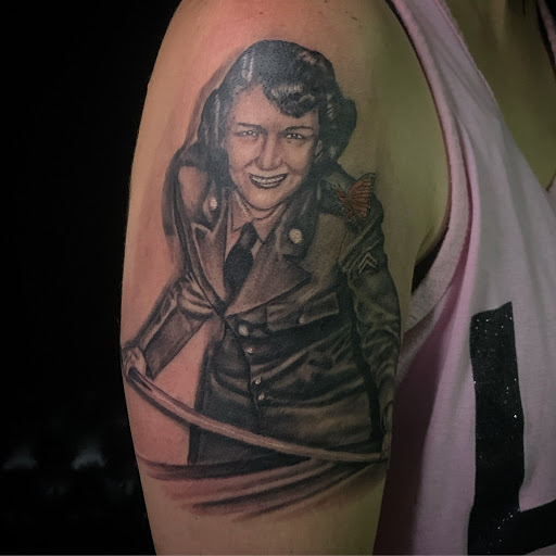 Explore j tattoo ideas, creative tattoo ideas in Roanoke, available at Saint Cecilias Art Studio