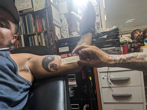 Explore trash polka tattoo ideas, creative tattoo ideas in San Leandro, available at Built To Last