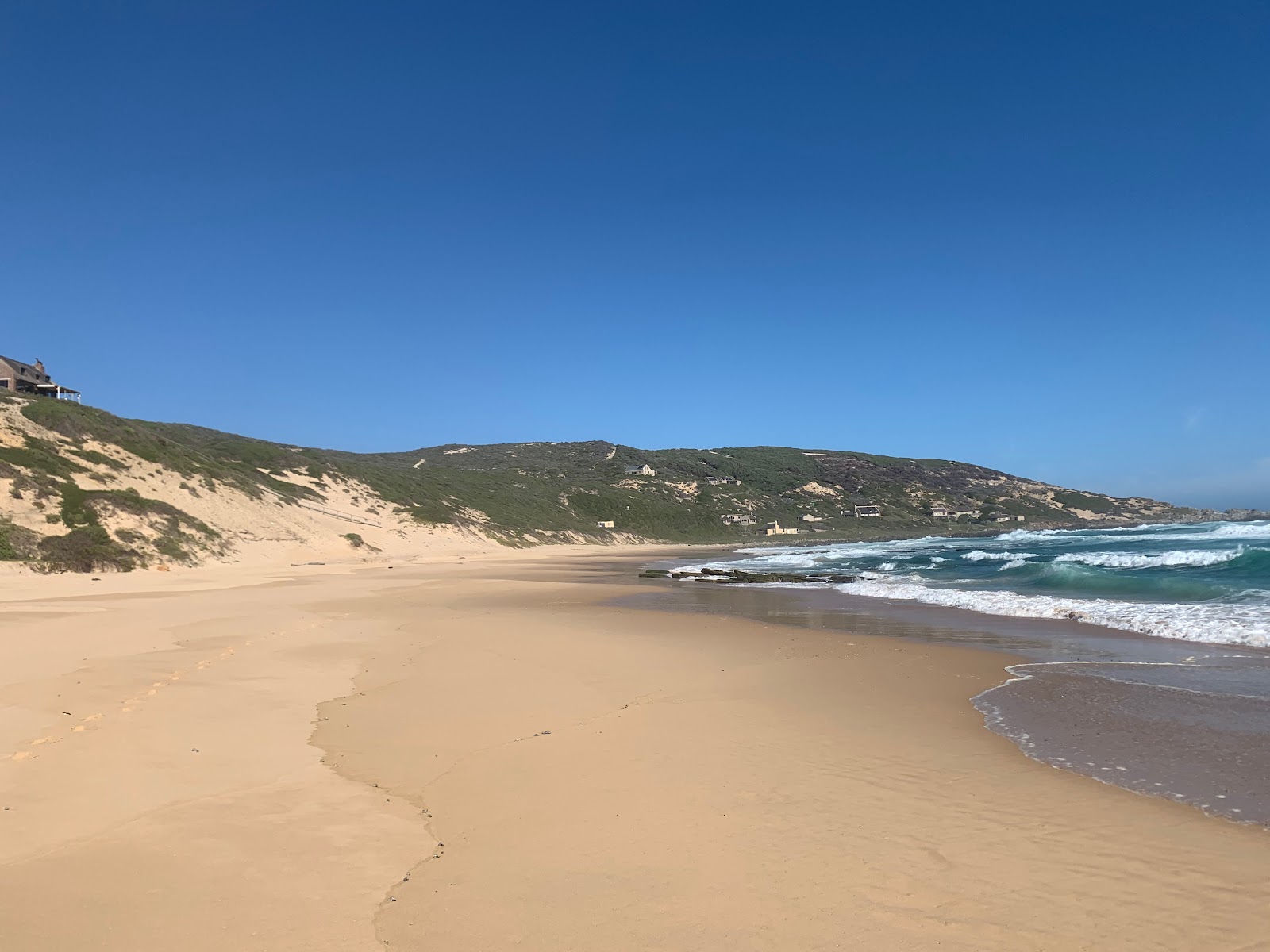 Foto av Blombosstrand med fin beige sand yta