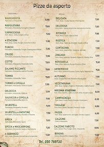 Menu du Pizzeria La Vecchia Stazione à Cascina