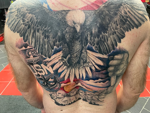 Explore small thigh tattoo ideas, creative tattoo ideas in Mesa, available at Club Tattoo