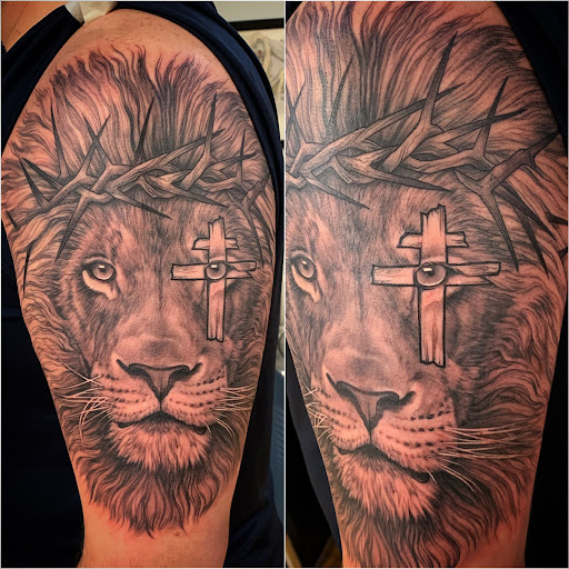 Explore tattoo ideas for rest in peace, creative tattoo ideas in Baldwinsville, available at Tymeless Tattoo