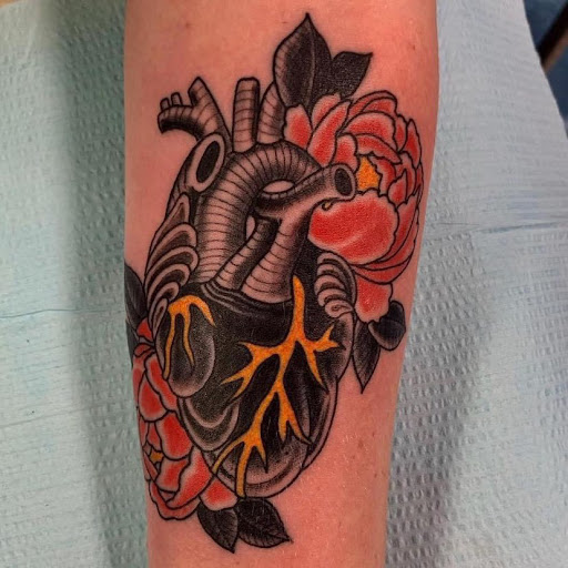 Explore biblical hellscape sleeve tattoo ideas, creative tattoo ideas in Goose Creek, available at Red Kirin Tattoo