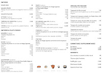 Menu / carte de Umami à La Grande-Motte