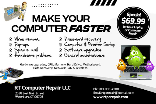 Computer Repair Service «RT Computer Repair», reviews and photos, 2538 E Main St, Waterbury, CT 06705, USA