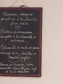 Carte du Restaurant Le Grain de Sable à Saint-Georges-d'Oléron