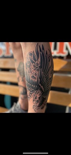 Explore chandelier tattoo ideas, creative tattoo ideas in Dallas, available at Cedar Springs Tattoo & Piercing