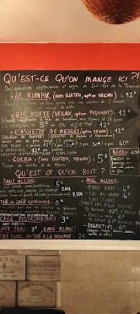 Le Mezze du chef çig köfte à Paris menu