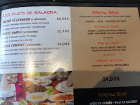 Baladna à Paris menu