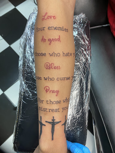 Explore female elbow tattoo ideas, creative tattoo ideas in Jacksonville, available at Cover Up Tattoos