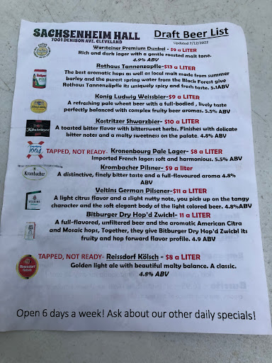 Banquet Hall «Sachsenheim Hall», reviews and photos, 7001 Denison Ave, Cleveland, OH 44102, USA