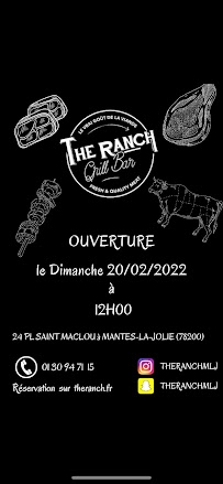 Menu / carte de The Ranch Restaurant Mantes à Mantes-la-Jolie