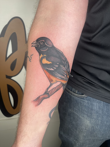 Explore om tattoo ideas, creative tattoo ideas in Muncie, available at Fox & Sparrow Tattoo