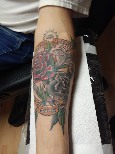 Explore family tattoo ideas for guys on arm, creative tattoo ideas in Dallas, available at Black Anchor Studios