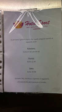 Menu du Hotel Sport Ristorante Bar Pizzeria di Singh Gurjeet à Coredo