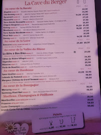 Restaurant La Table du Berger à Les Avanchers-Valmorel (le menu)