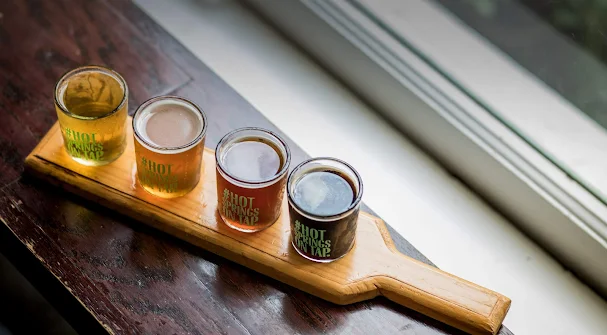 Craft beer at a brewery in Hot Springs Arkansas