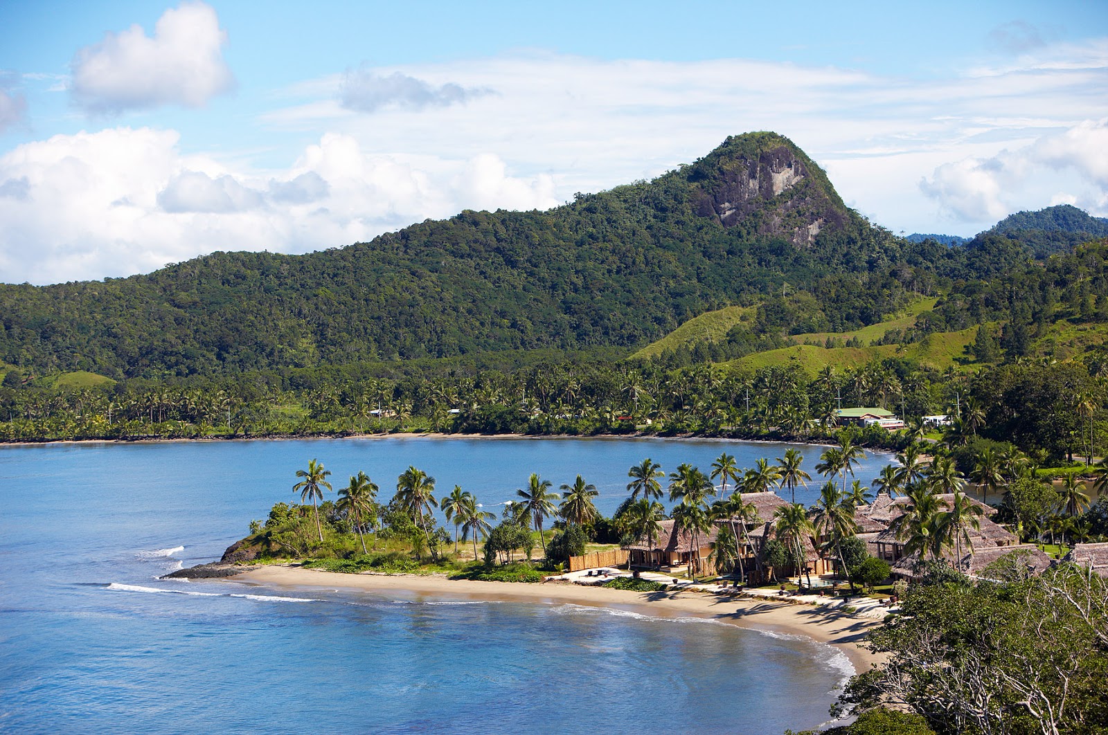 Photo of Nanuku Beach and the settlement