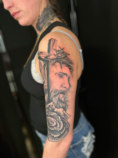 Explore chaos tattoo ideas, creative tattoo ideas in Bellevue, available at Blak Sheep Tattoo Company