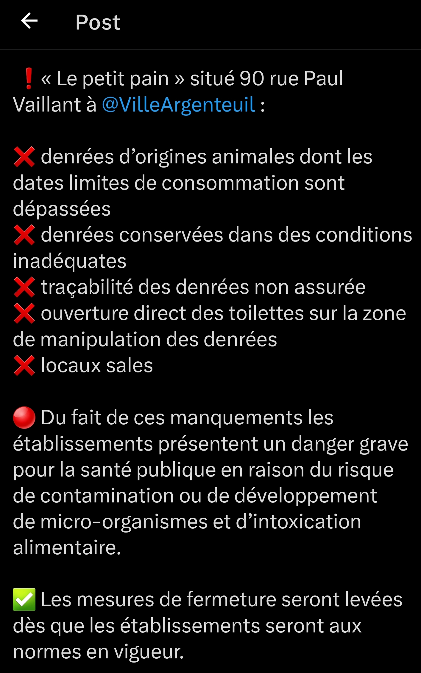 Photo n° 1 de l'avis de Aurélien.a fait le 04/12/2023 à 20:38