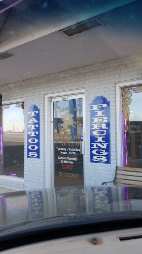 Explore deadpool tattoo ideas, creative tattoo ideas in Osage Beach, available at Rabbits Foot Tattoo Parlor