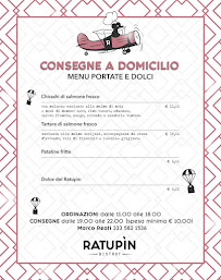 Ratupín Bistrot à Siziano carte