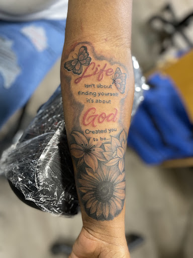 Explore tattoo full sleeve ideas, creative tattoo ideas in Goose Creek, available at Red Kirin Tattoo