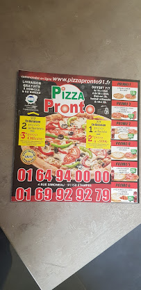 Pizza Pronto 7 sur 7 à Étampes carte