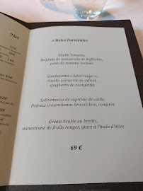 Carte du Restaurant Il Cortile | Étoilé Michelin à Mulhouse