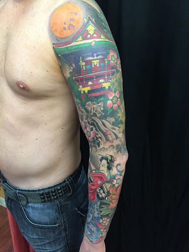 Explore father and daughter c.r.p.s tattoo ideas, creative tattoo ideas in San Diego, available at Funhouse Tattoo