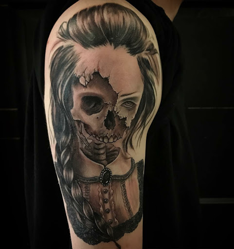 Explore arrow tattoo ideas for men, creative tattoo ideas in Ann Arbor, available at Lucky Monkey Tattoo Parlour