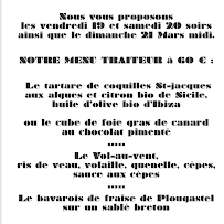 Le Jardin Gourmand à Auxerre menu