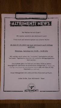 Ristorante Altrimenti à Mettmann menu