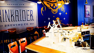 Brewing tanks in a taproom