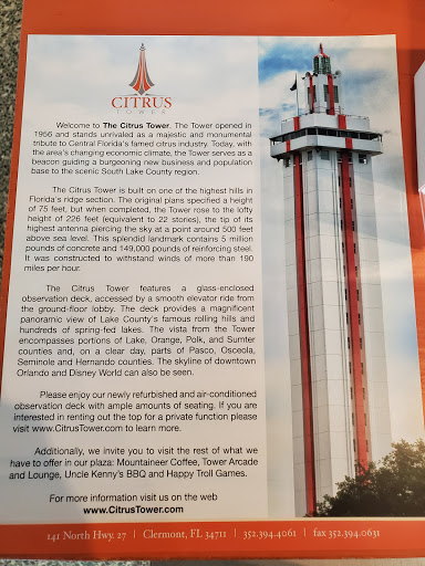 Tourist Attraction «Florida Citrus Tower», reviews and photos, 141 US-27, Clermont, FL 34711, USA